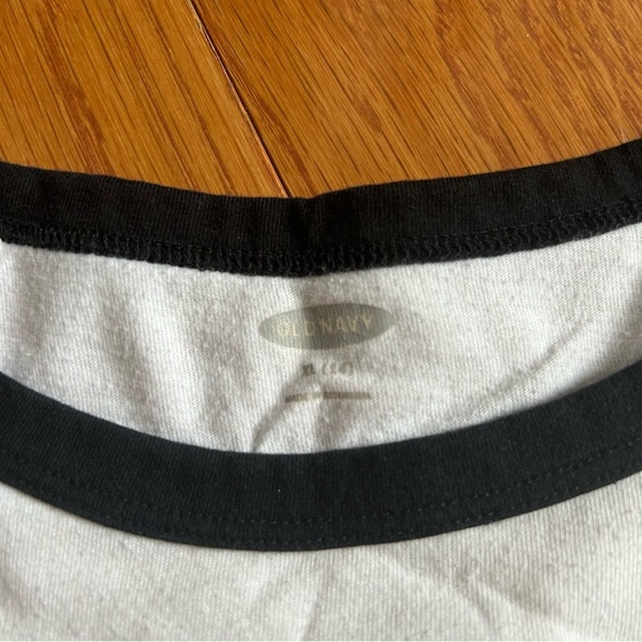 old navy XL 14 kids White T-Shirt with Colorful Stripes optimist cute summer - Picture 3 of 6